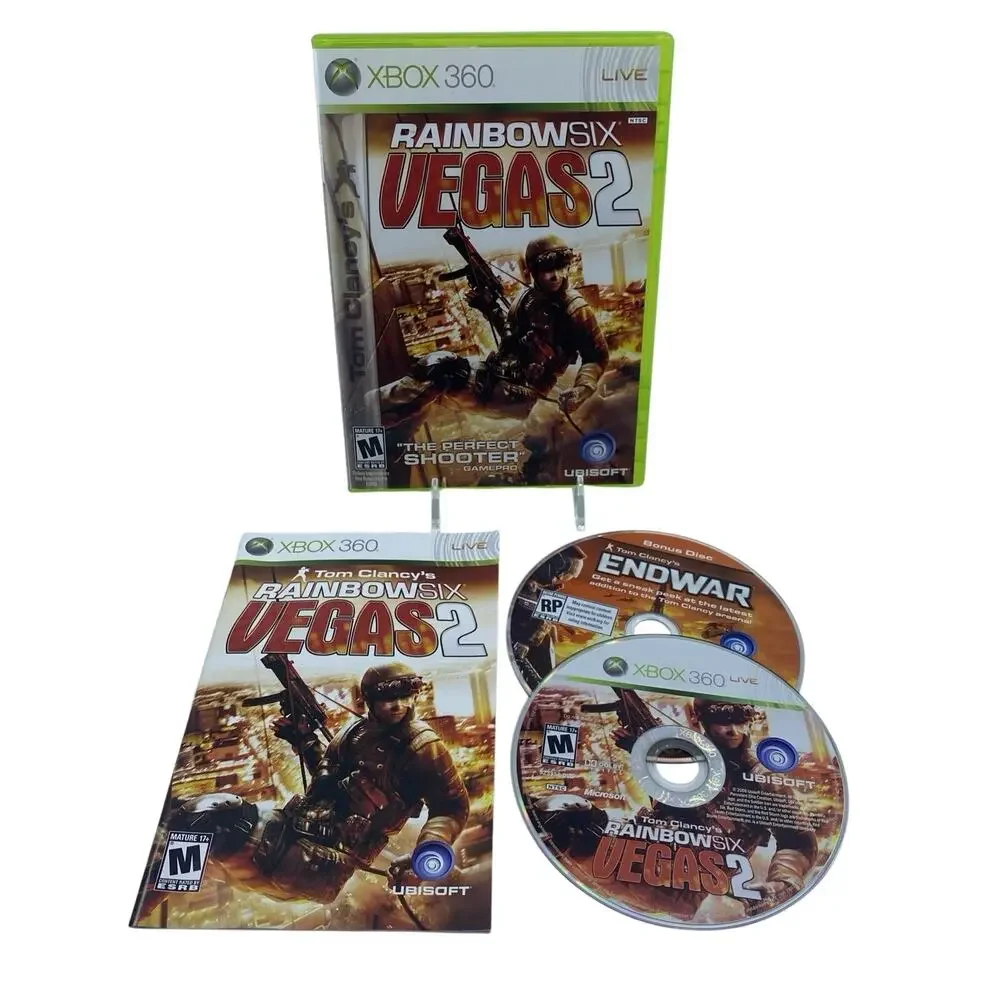Tom Clancy Xbox 360 Lot Rainbow Six Vegas 1 & 2 Ghost Recon Complete CIB